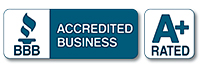 Blue service quality badge