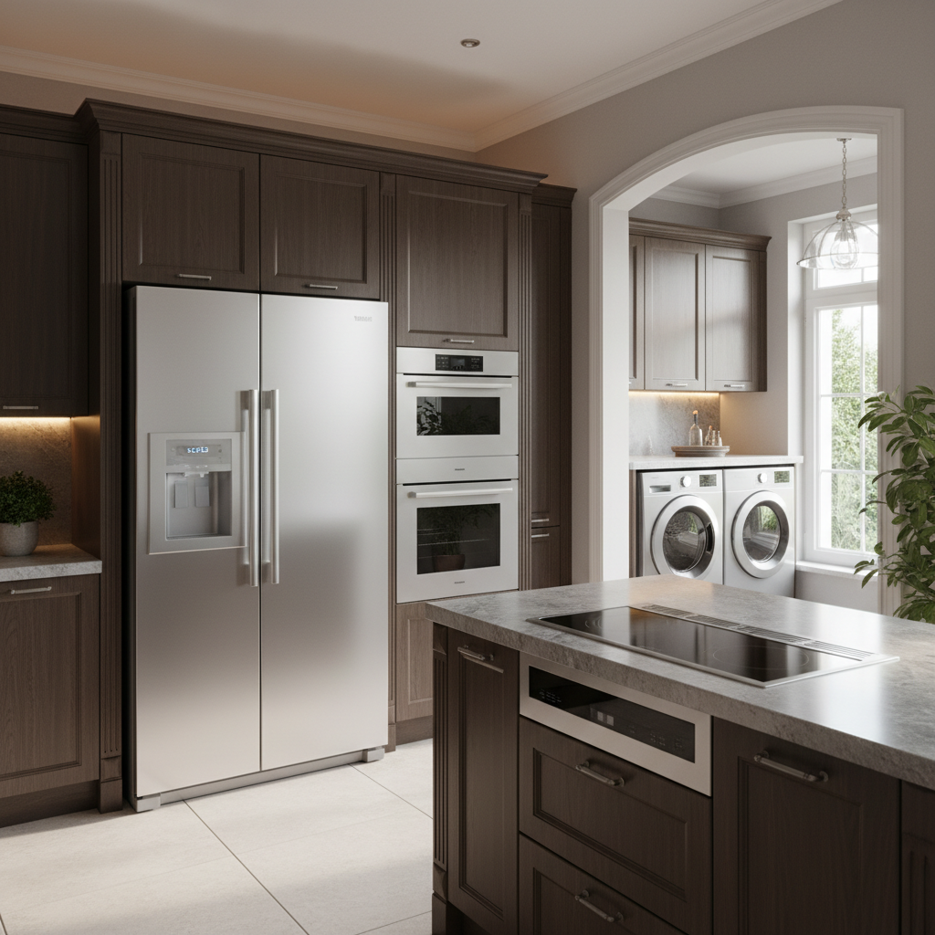 Premium appliance suite in a luxury home